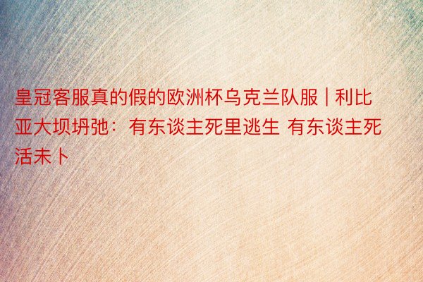 皇冠客服真的假的欧洲杯乌克兰队服 | 利比亚大坝坍弛：有东谈主死里逃生 有东谈主死活未卜